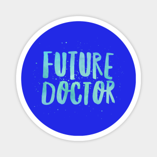 Boys Mens Future Doctor Print Blue Magnet